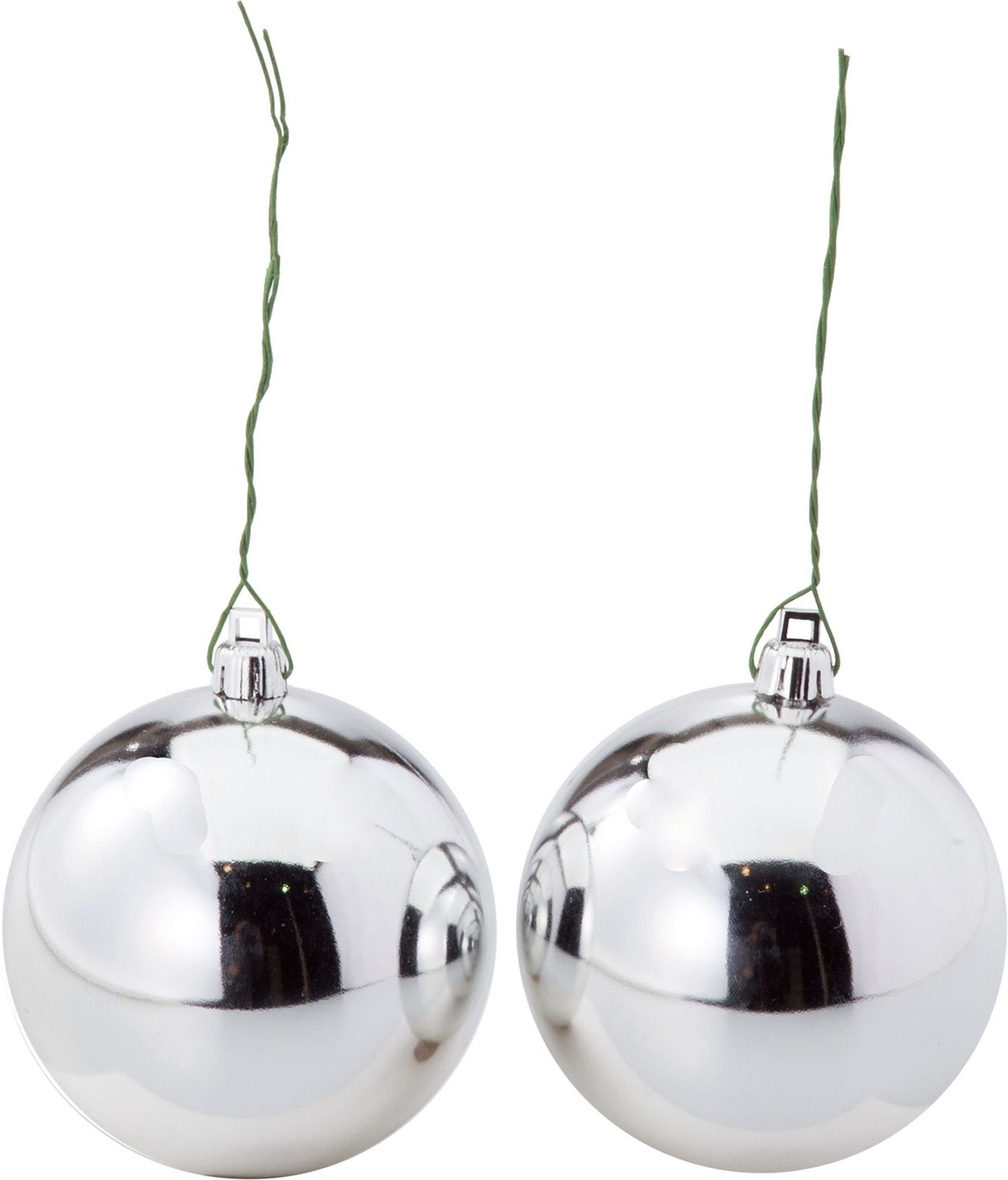 ６０ｍｍシャイニーボール４Ｐ　ＳＩ　シルバー系　COA-843　4961823783883　クリスマス雑貨 > ポピーオリジナル
