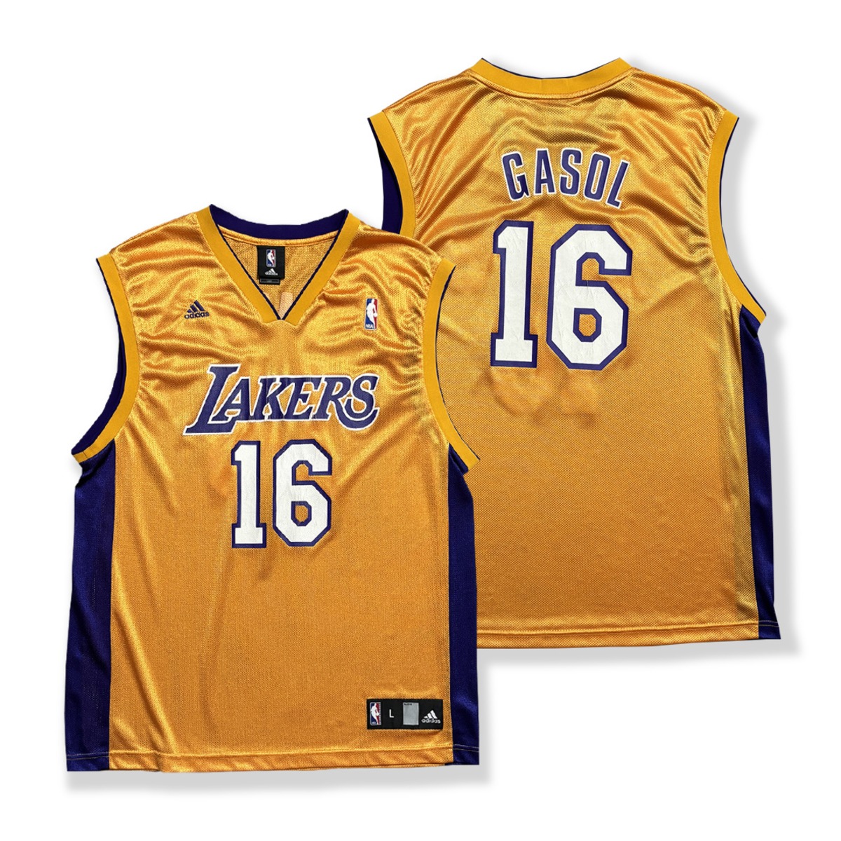 Pau Gasol 【Los Angeles Lakers】 Game Shirt. adidas | am3:41 - NBA 
