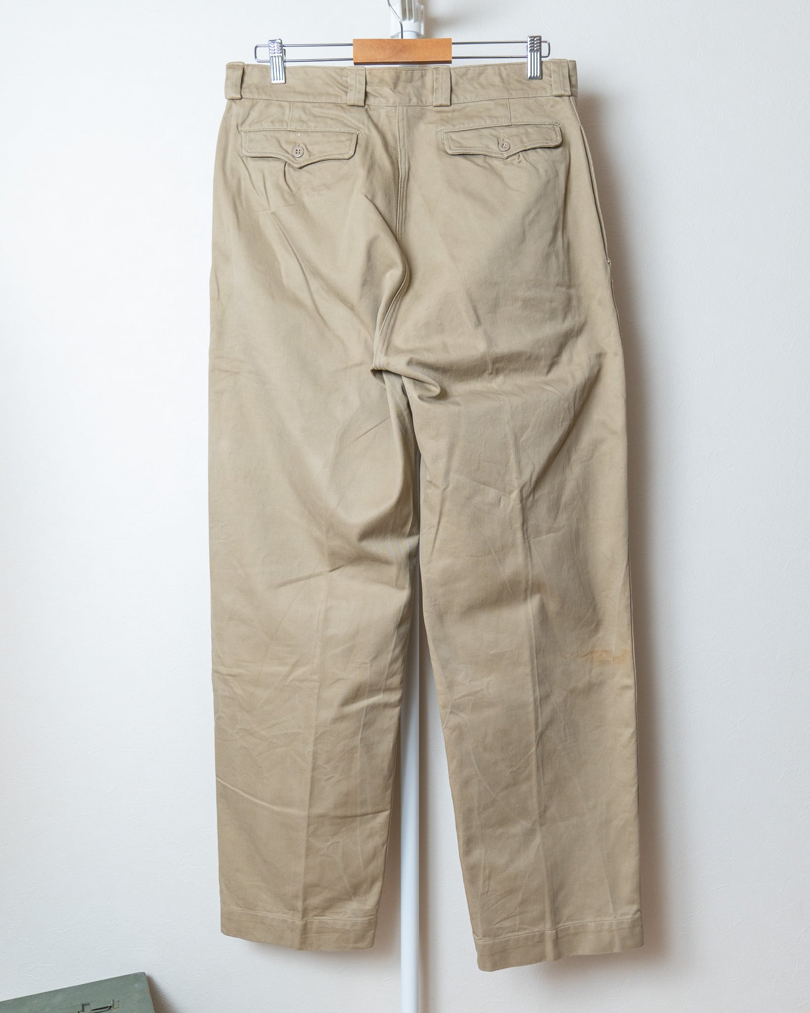 DEADSTOCK"2 Tuck" French Army M Chino Trousers Size 実物