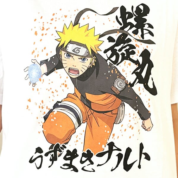 NARUTO(ナルト) うずまきナルト螺旋丸 Tシャツ(ホワイト) 3Lサイズ