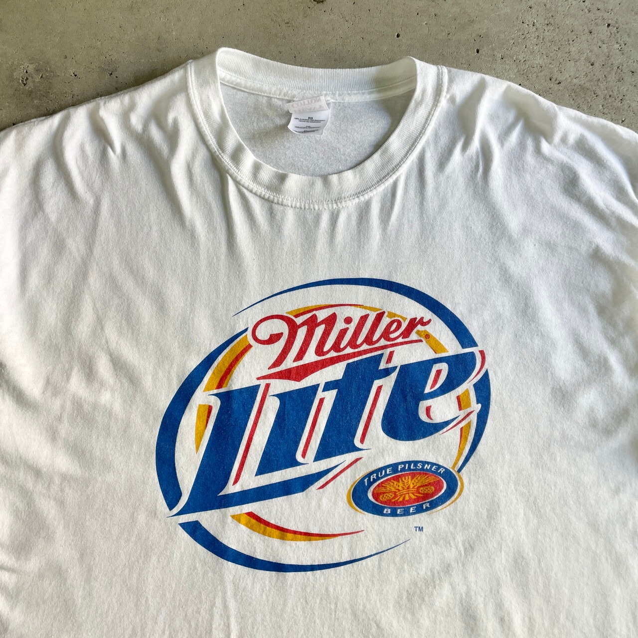 00年代 MILLER LITE ミラービール 企業ロゴ アドバタイジング Tシャツ 