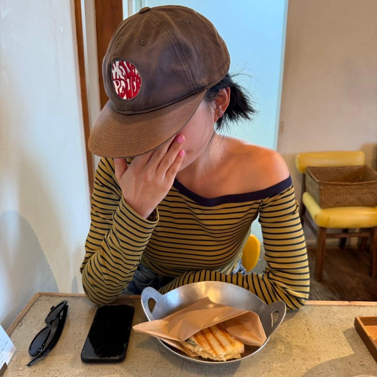 アシンメトリーボーダートップス_LN03619