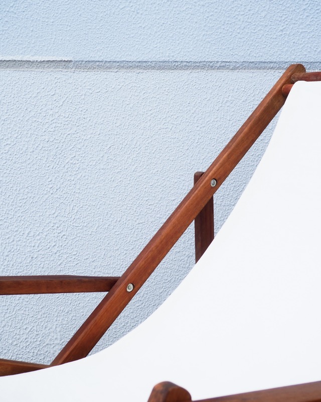 50-70s Wooden folding deck chair