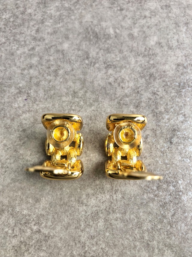 Christian Dior クリスチャン ディオール イヤリング ゴールド チェーン vintage ヴィンテージ オールド v3vy77