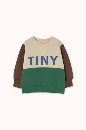 送料無料 tinycottons/COLOR BLOCK SWEATSHIRT - dark vanilla