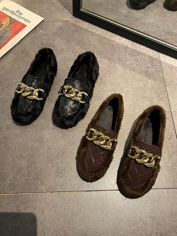 ウィンターベルベットスタンダード 靴 シューズ コットン レトロ ローファー 冬物 部族の婦人靴13920986942