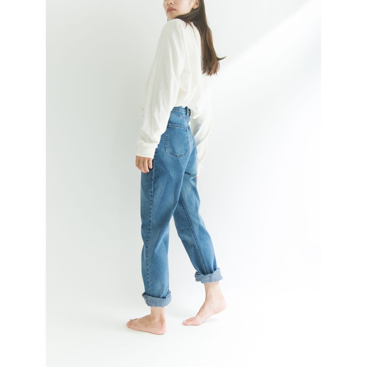 【JEANS Les Copains】 Made in Italy straight jeans（レ・コパン ストレッチジーンズ デニム）8e