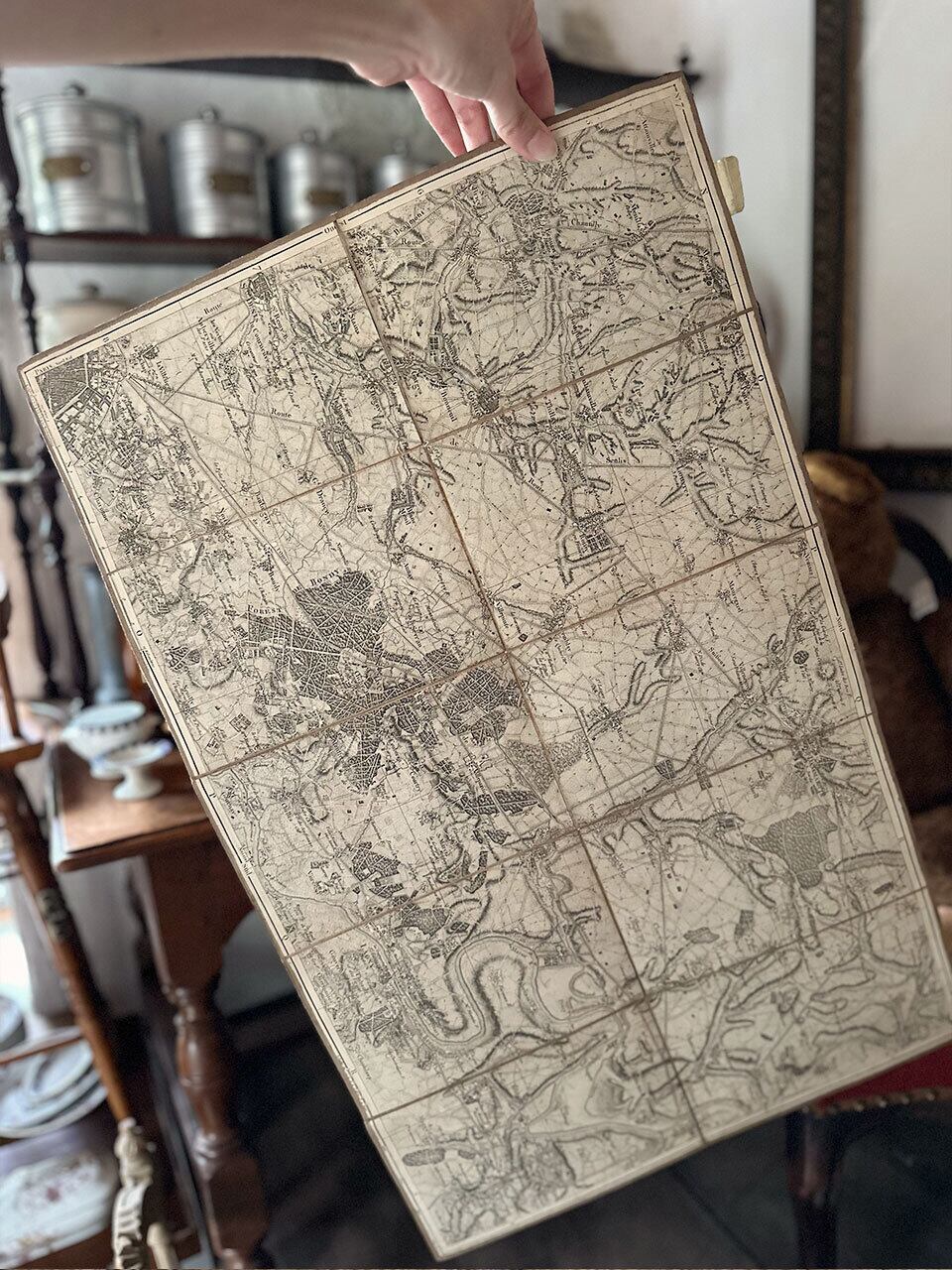 パリ北東部の地図 紙製 折りたたみ布製マップ PARIS | Brocante de La