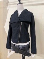 asymmetry wool jacket
