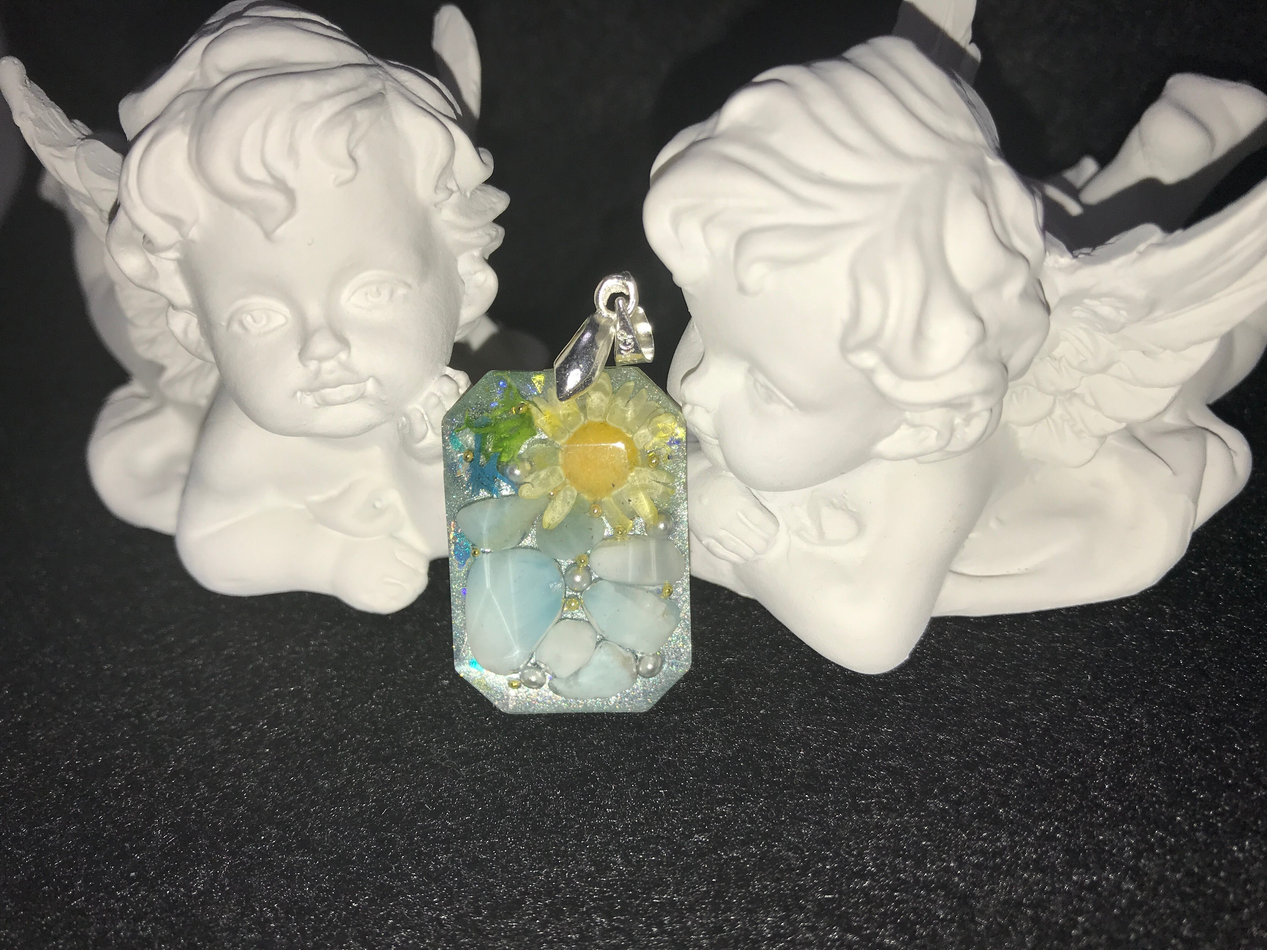 ラリマーさざれ ペンダントトップ