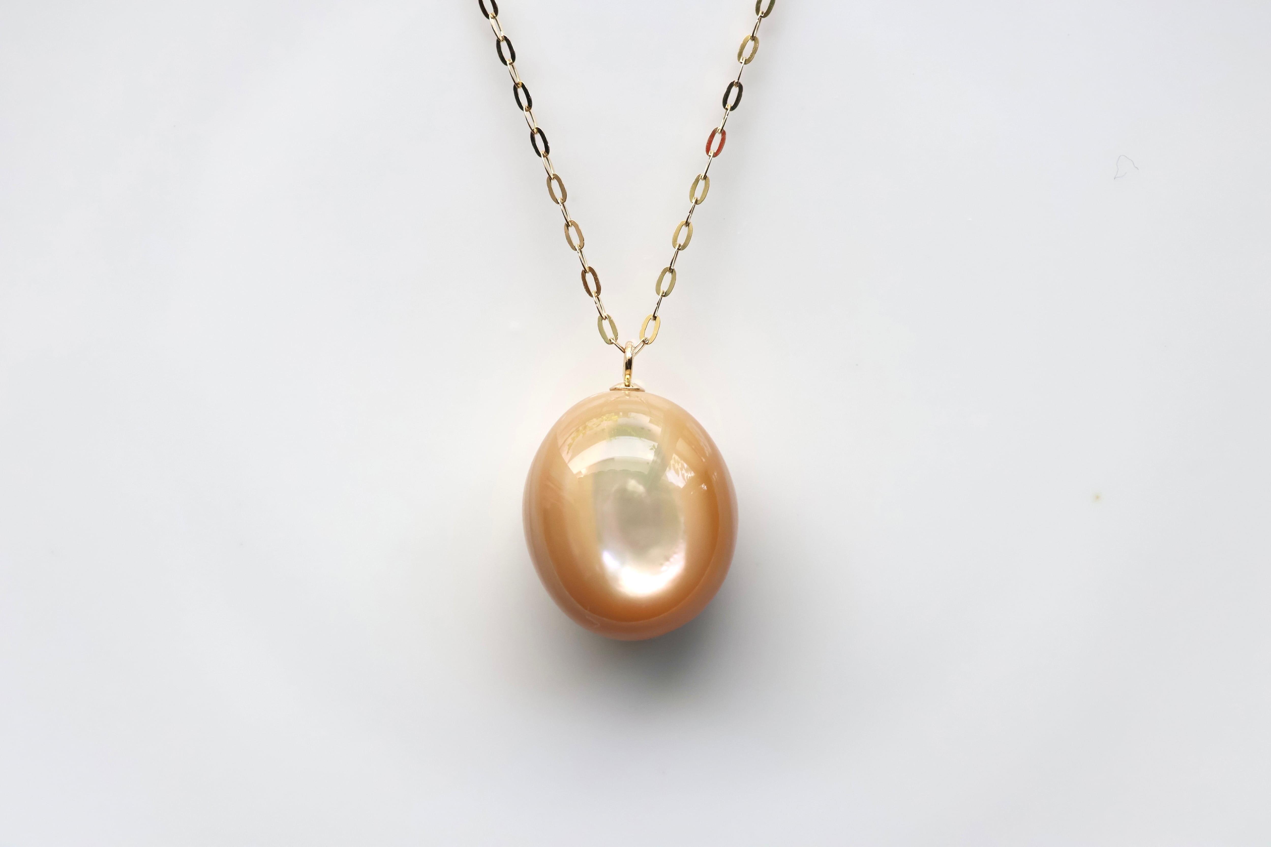 夜光貝ペンダント K10 うみたまご | 石垣島の夜光貝アクセサリーと