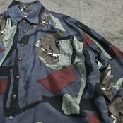 art pattern silk shirt