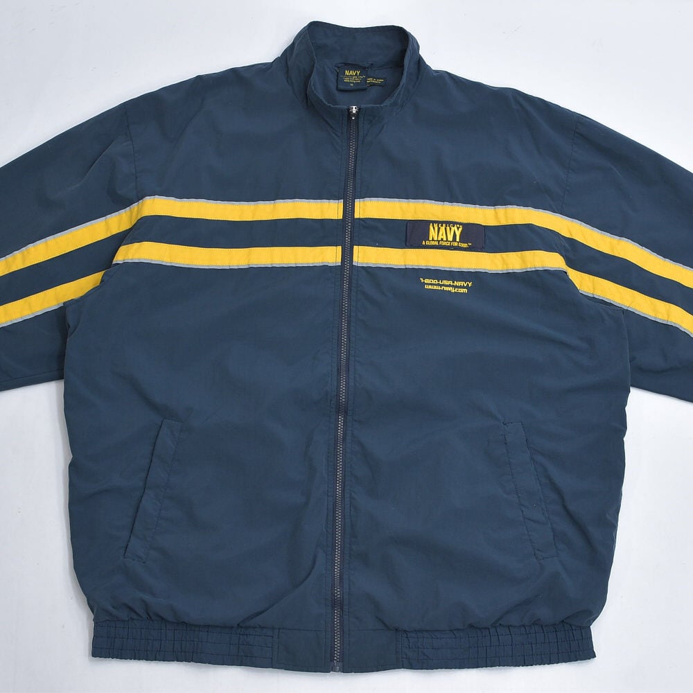 希少 US NAVY ALPHA 80s 88年製 ステンシル ナイロン 00s～ 民間品 U.S.NAVY アメリカ海軍 リフレクター ライン 切替