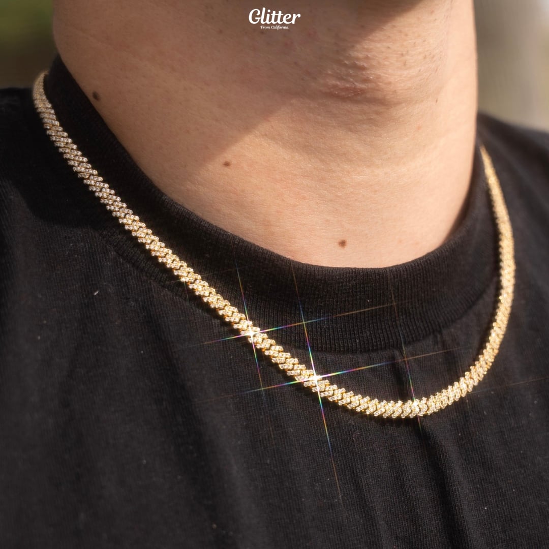 s925 Iced Out Prong Chain 【5mm/50cm】 | Glitter s925 Iced Out Prong Chain 【5mm/50cm】 | Glitter