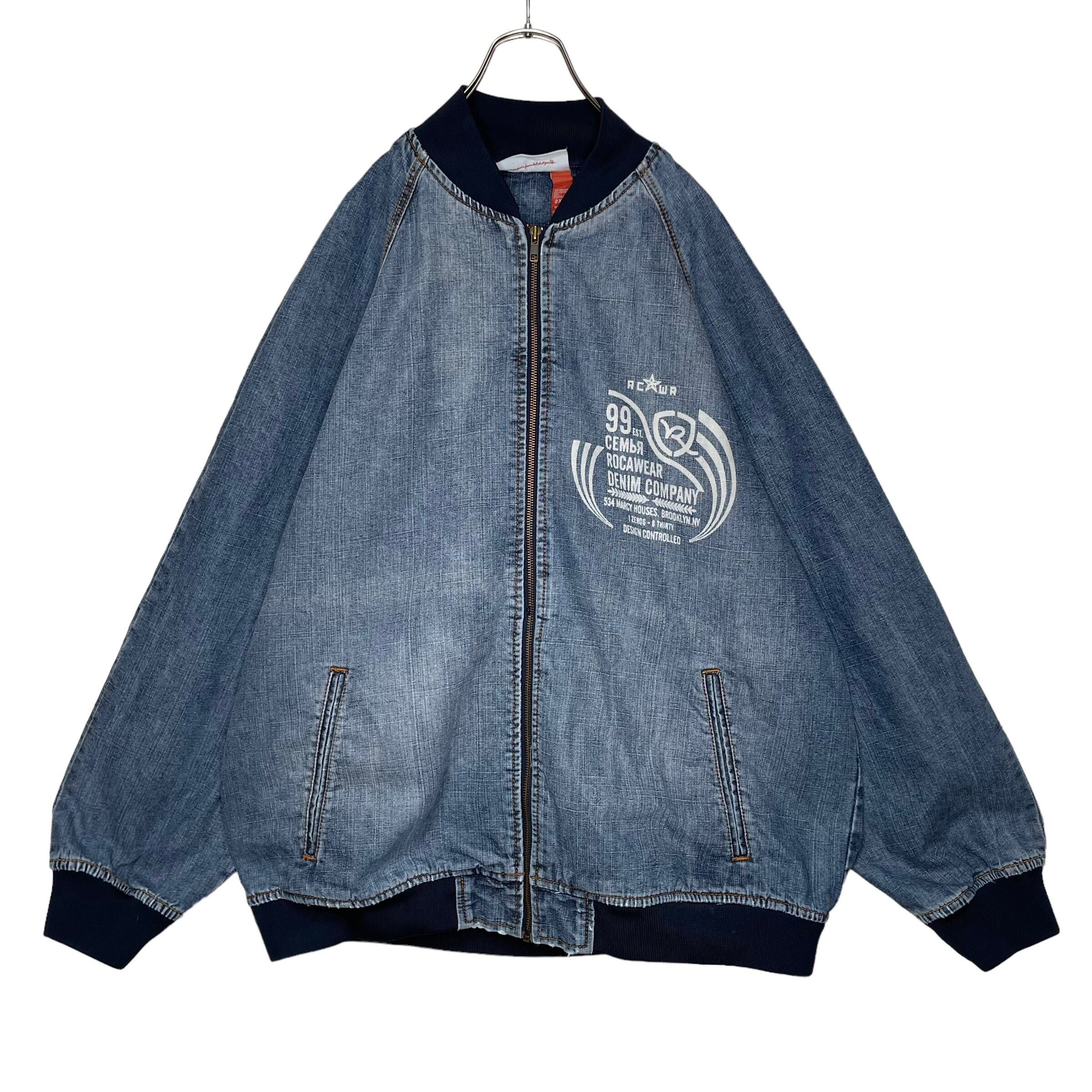 ラグランスリーブ】Roca wear デニムジャケット 2XL プリント | 古着屋 
