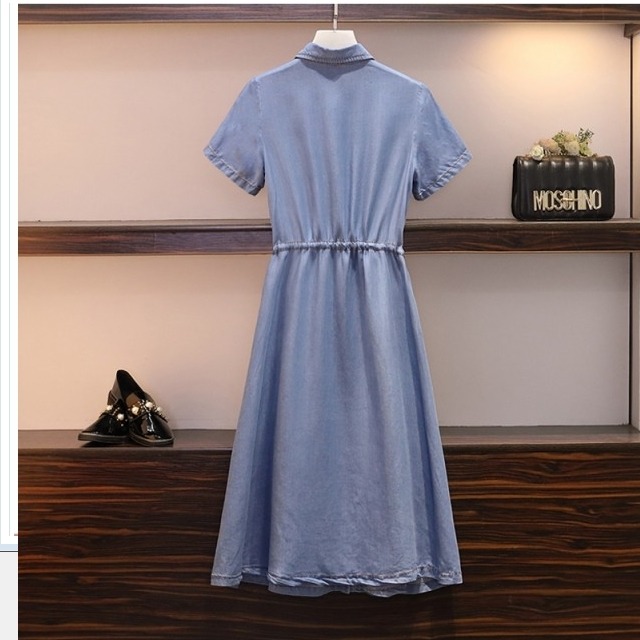 夏物ワンピース デニムワンピース 半袖 レディース シャツワンピ ロング丈 デニム 半袖ワンピース 女性用 夏物 薄手 ウエスト調整可 ロン Basecamp49 夏物ワンピース デニムワンピース 半袖 レディース シャツワンピ ロング丈 デニム 半袖ワンピース 女性用 夏物 薄手 ウエスト調整可 ロン Basecamp49