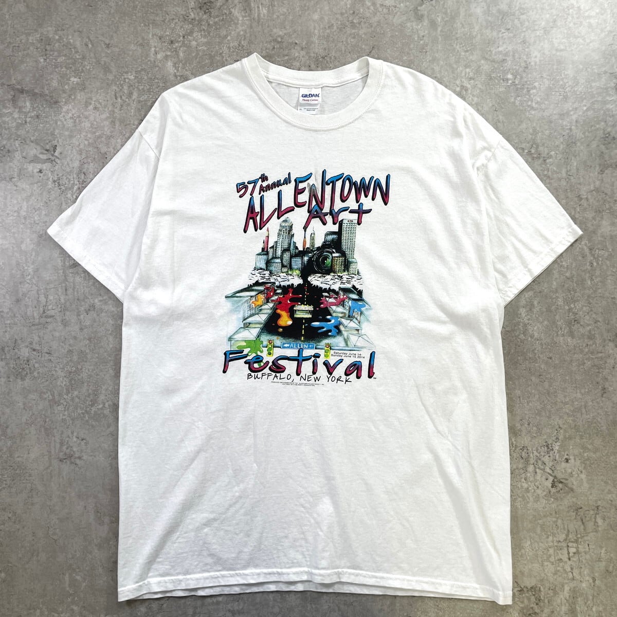 ALLENTOEN ART FESTIVAL アートプリントTシャツ メンズXL 古着 2014