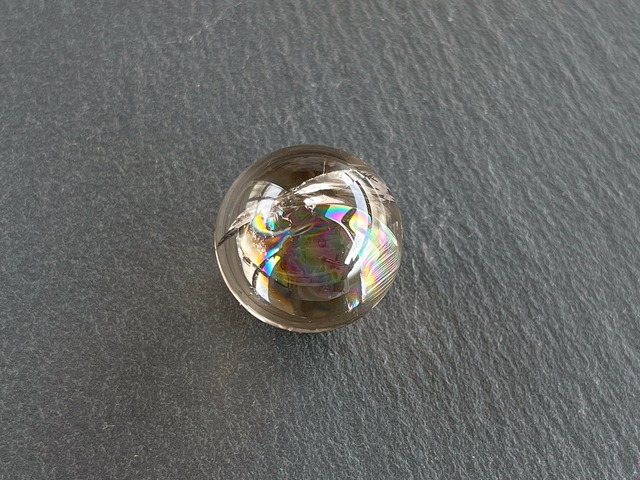 【A】スモーキーアイリスクォーツ・スフィア24mm ✧麻ポーチ付き✧ Smoky Iris Quartz Sphere