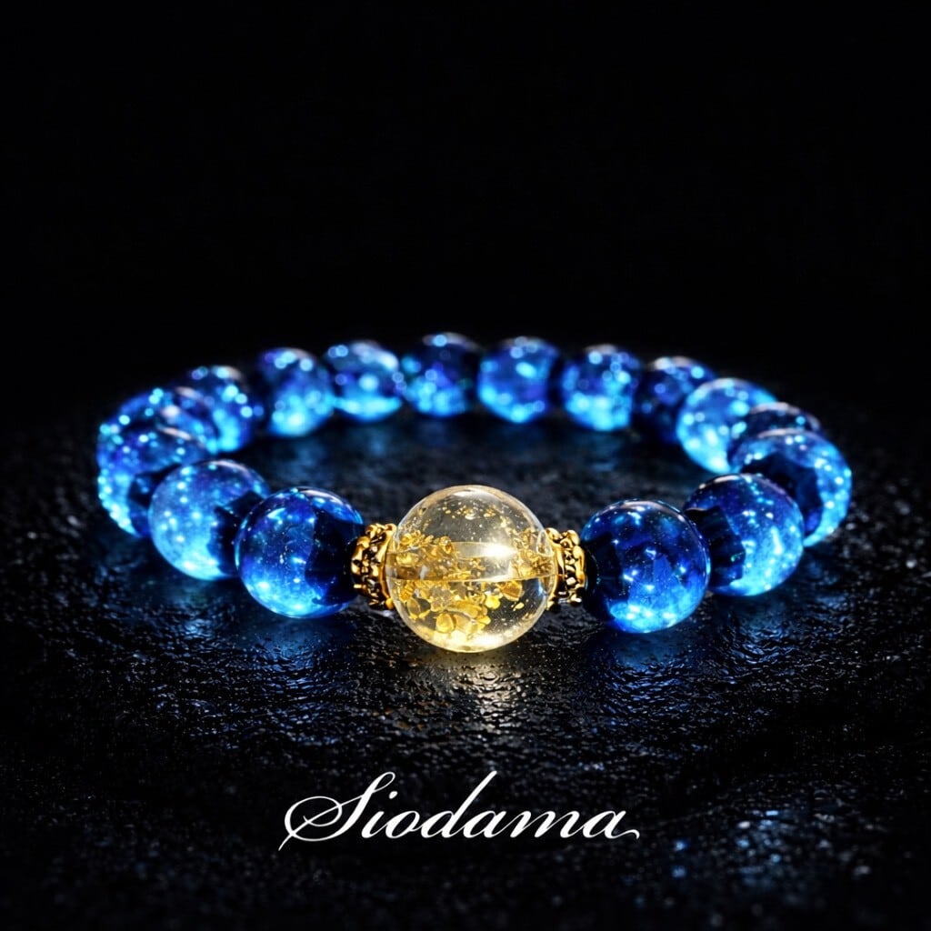 金運上昇】琉球黄金ホタルガラスブレスレット | 琉球塩珠