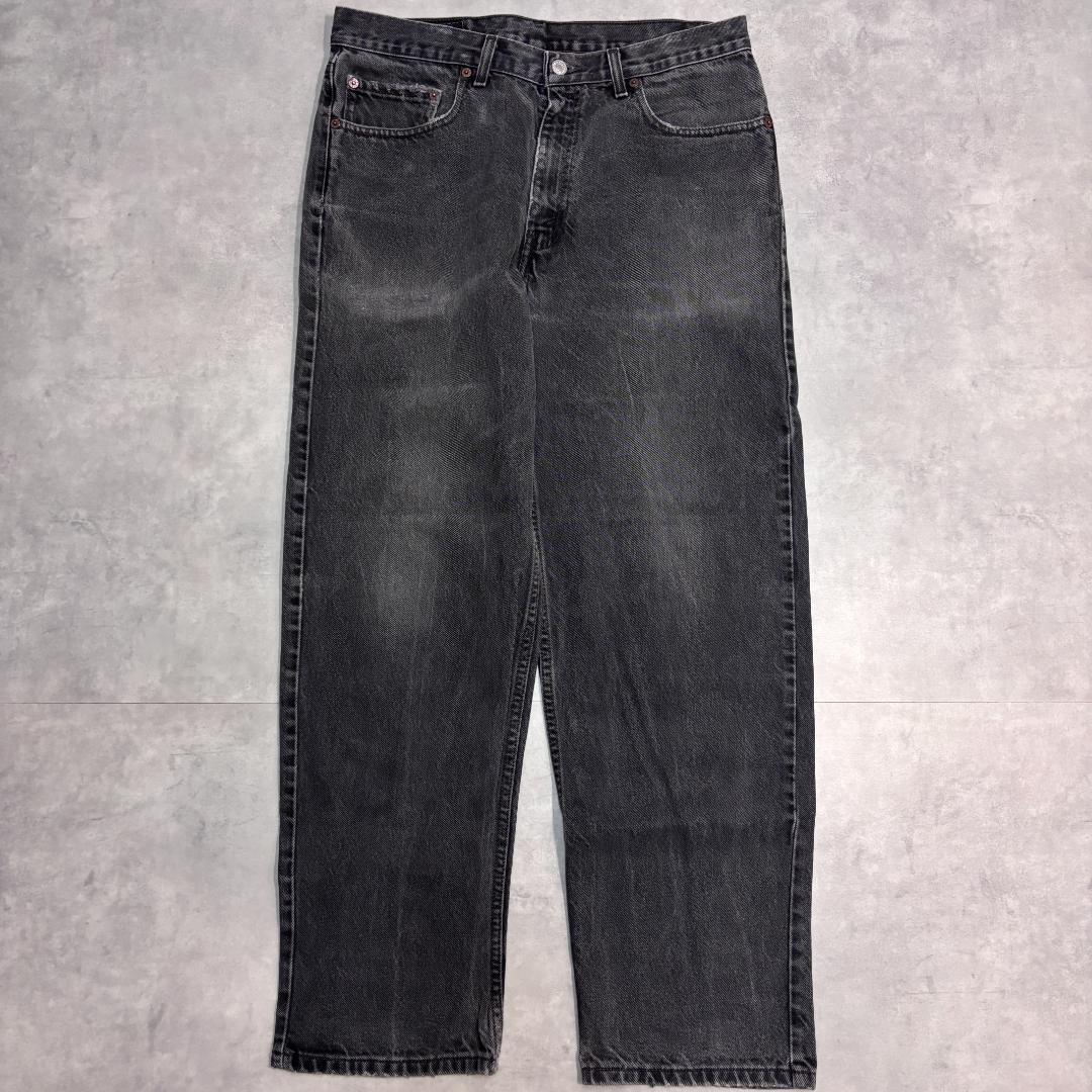 リーバイス Levis W34 ブラックデニム 黒 古着 ボトム 21358