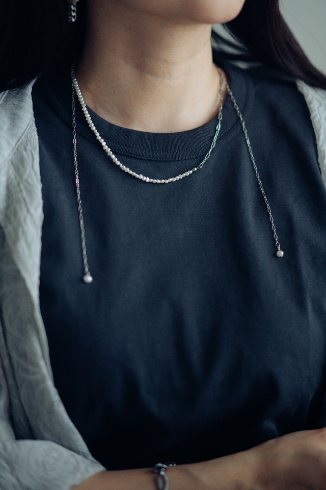 『波の揺らめき』baby pearl 2way necklace