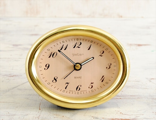 ドイツ製 ヴィンテージ Peter 電池式 目覚まし時計 アンティーク時計 アナログ おしゃれ ig1308