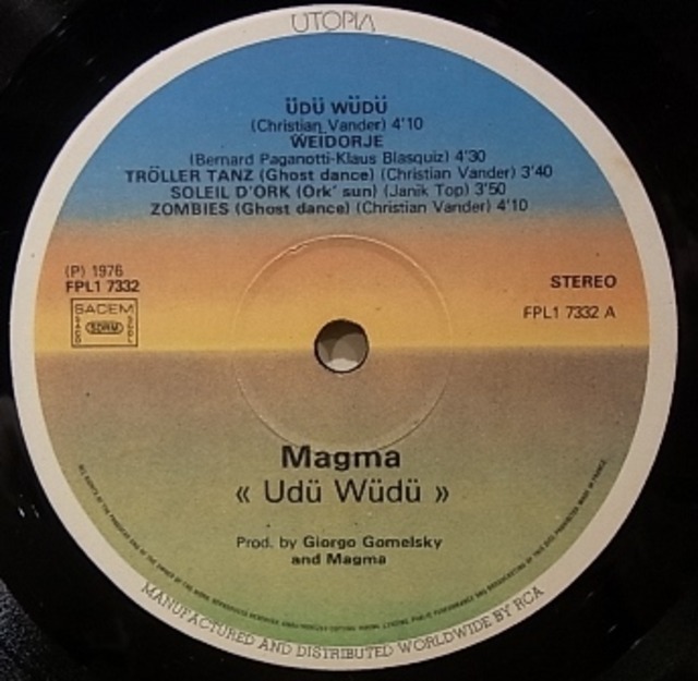 【LP】MAGMA/Udu Wudu SORC 中古アナログレコード専門店