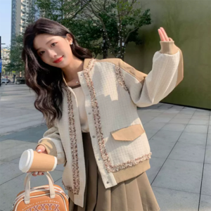 【送料無料】アウター ノーカラージャケット 羽織り ショート 長袖 フレア Aライン 異素材切り替え ドッキング ベージュ ブラック かわいい 大人可愛い 綺麗 シンプル カジュアル 大人 上品 おしゃれ お洒落 大人女子 こなれ感 エレガント コンサバ 定番アイテム 体型カバー フェミニン ガーリー 秋 冬 女性 レディース ママ 10代 20代 30代 40代 通勤 デート お出かけ 女子会 お呼ばれ お茶会 授業参観 休日 アウトドア 着回し 普段使い ファッション 垢抜け