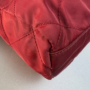 【最終処分SALE】PRADA プラダ  チェーン キルティング ショルダーバッグ レッド A-12106