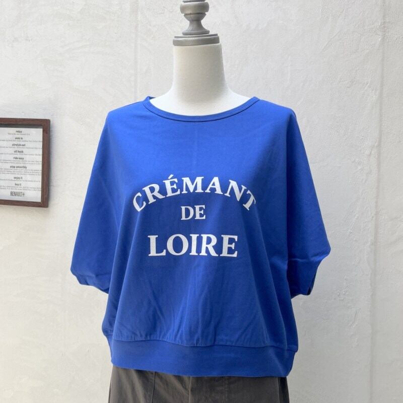 QTUME（クチューム） ロゴプリント 半袖プルオーバー　シソラス QTUME /クチューム ロゴプリント ドルマンスリーブ Tシャツ 612-25216