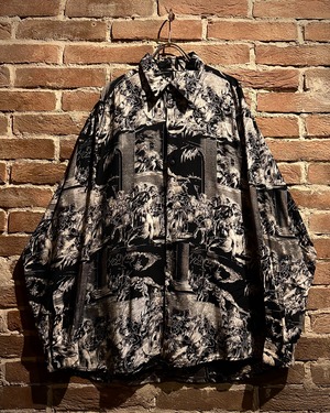 【Caka act3】Monotone Knight Design Vintage L/S Shirt