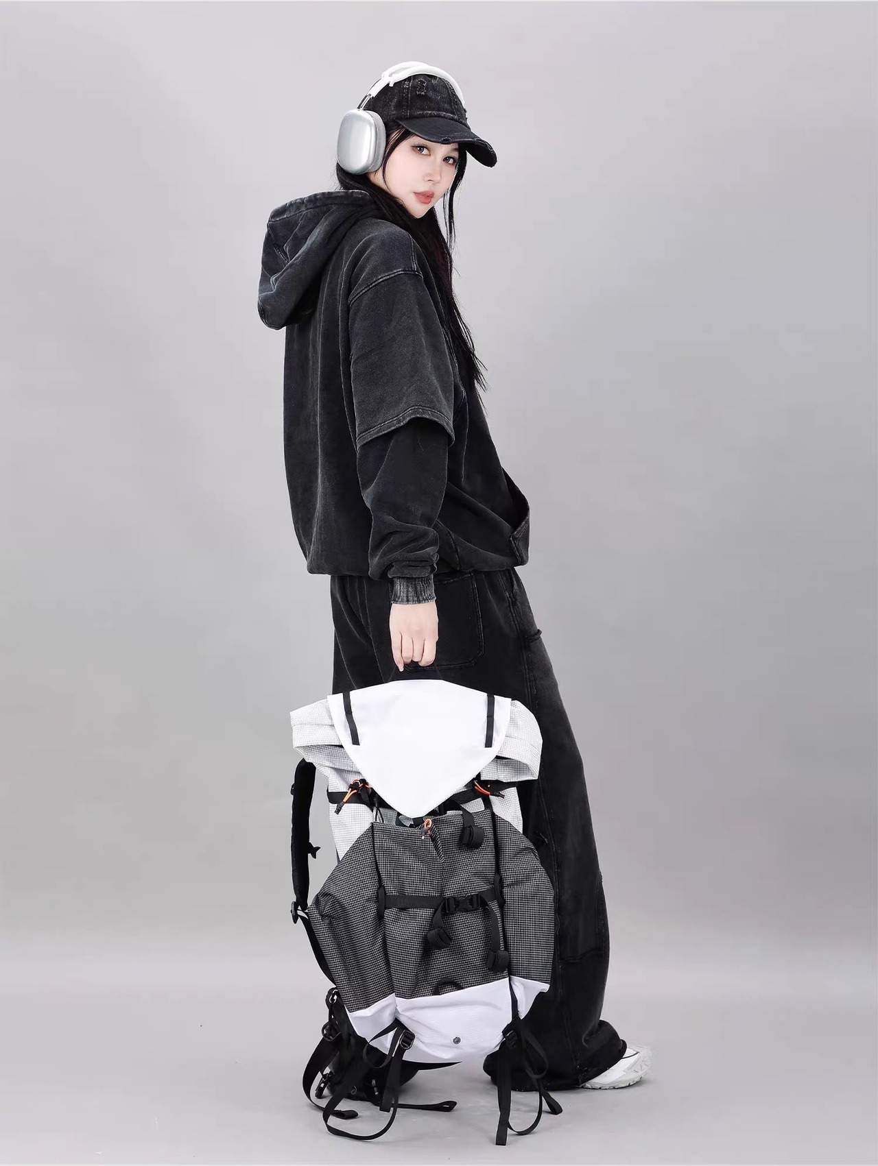 JIYEIND  ウォッシュフェイクツーピースパーカー