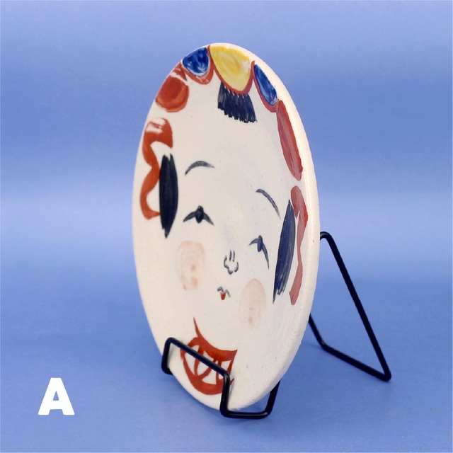 《 鈴木ハツミ 》高台丸小皿　こけし