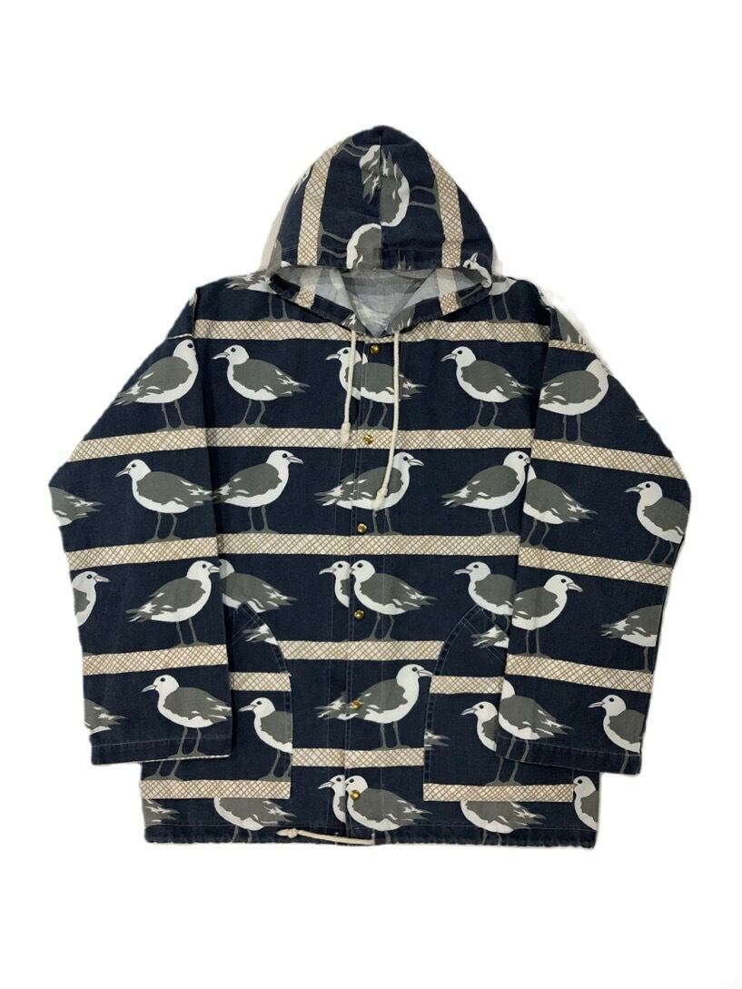 1990s "MICHIGAN RAG" Total Pattern Hooded Jacket