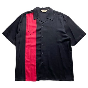 Da Vinci panel switching open collar shirt “M size”