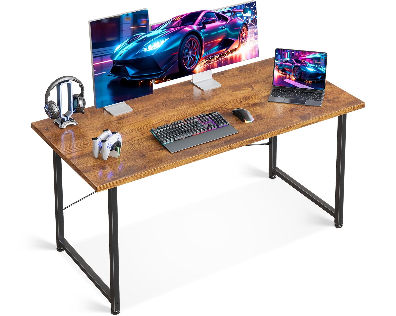 パソコンデスク PCゲーミングデスク組立簡単 幅 120cm 奥行 60cm