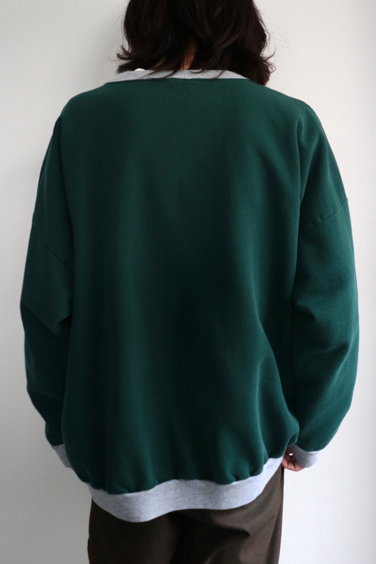 2 tone plain sweat shirt