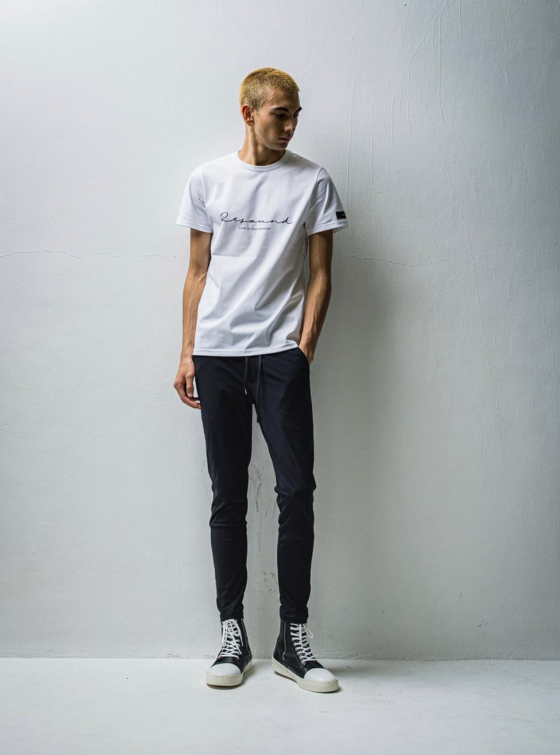 RESOUND CLOTHING - made in japan - / handwriting rogoT WHITE / ベーシックTシャツ