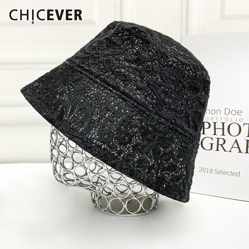 CHICEVERレディースバケットハットパッチワークレースアクセサリーフリーサイズサンハット2020年夏 帽子 サマー 夏物 6base546197136828