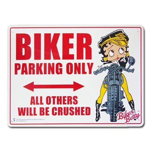 dd208 Betty Plastic Sign Board (BT BIKERバイカー専用駐車場