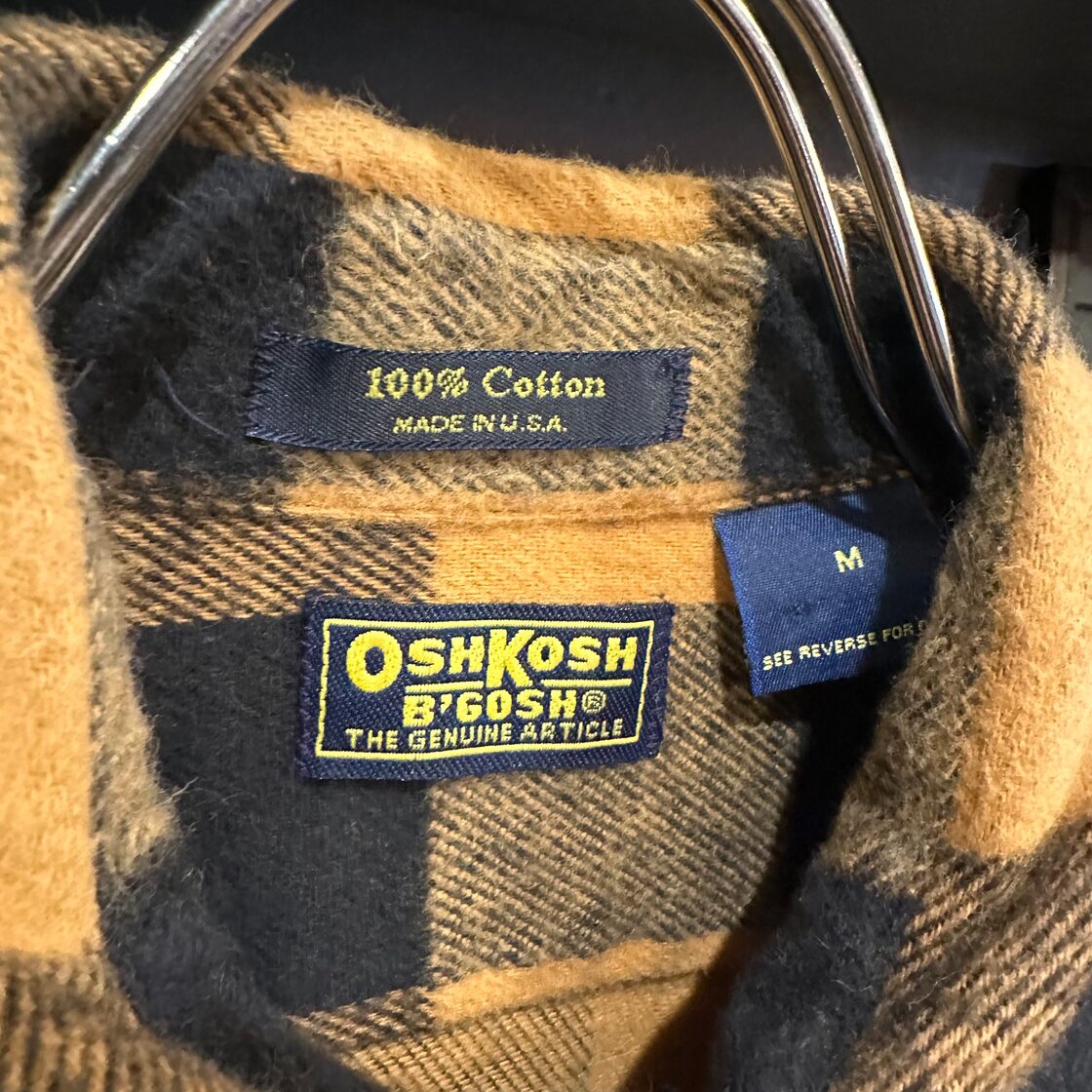90s OSHKOSH Heavy Flannel Shirt USA製 | Pay ID