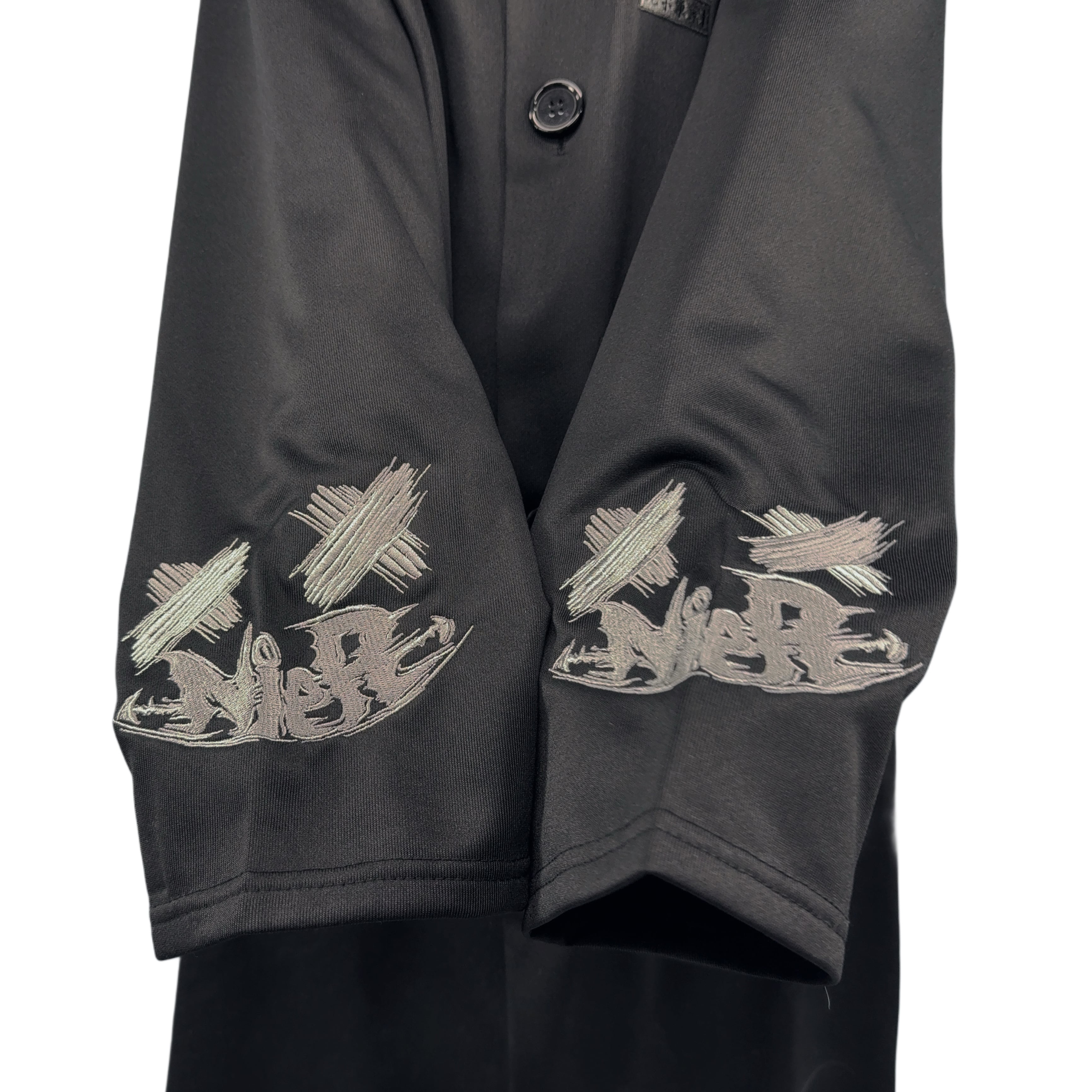 春秋用4POCKET軽量BLACK LONG COAT【全刺繍DESIGN】 | NIER CLOTHING