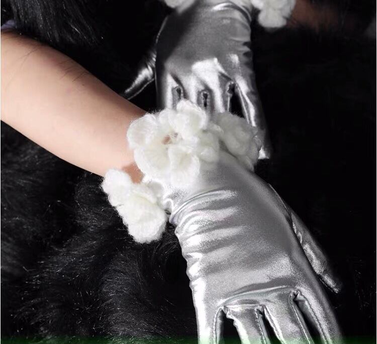 シルバー 手袋 グローブ 花柄 | LOVEYsmileSHOP