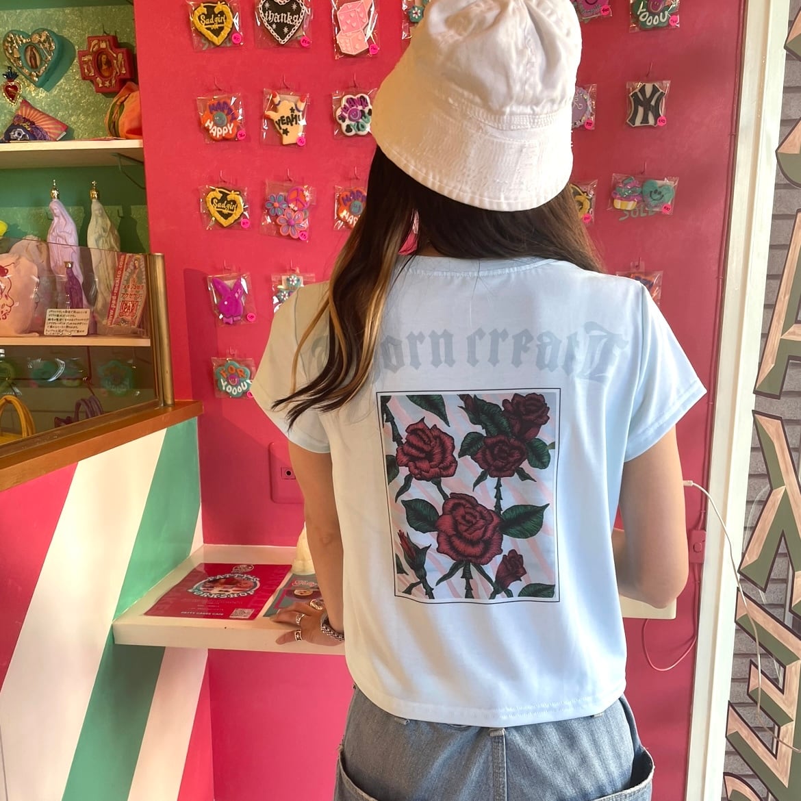 期間限定】thorn createクロップドTシャツ ライトブルー | thorn create