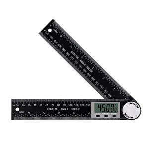 【特価処分】DFsucces デジタル 角度計 分度器 200mm LCD液晶画面 0-360°測定範囲 自由調整 角度測定 長さ測定 電池付属 角度ルーラー 分度器