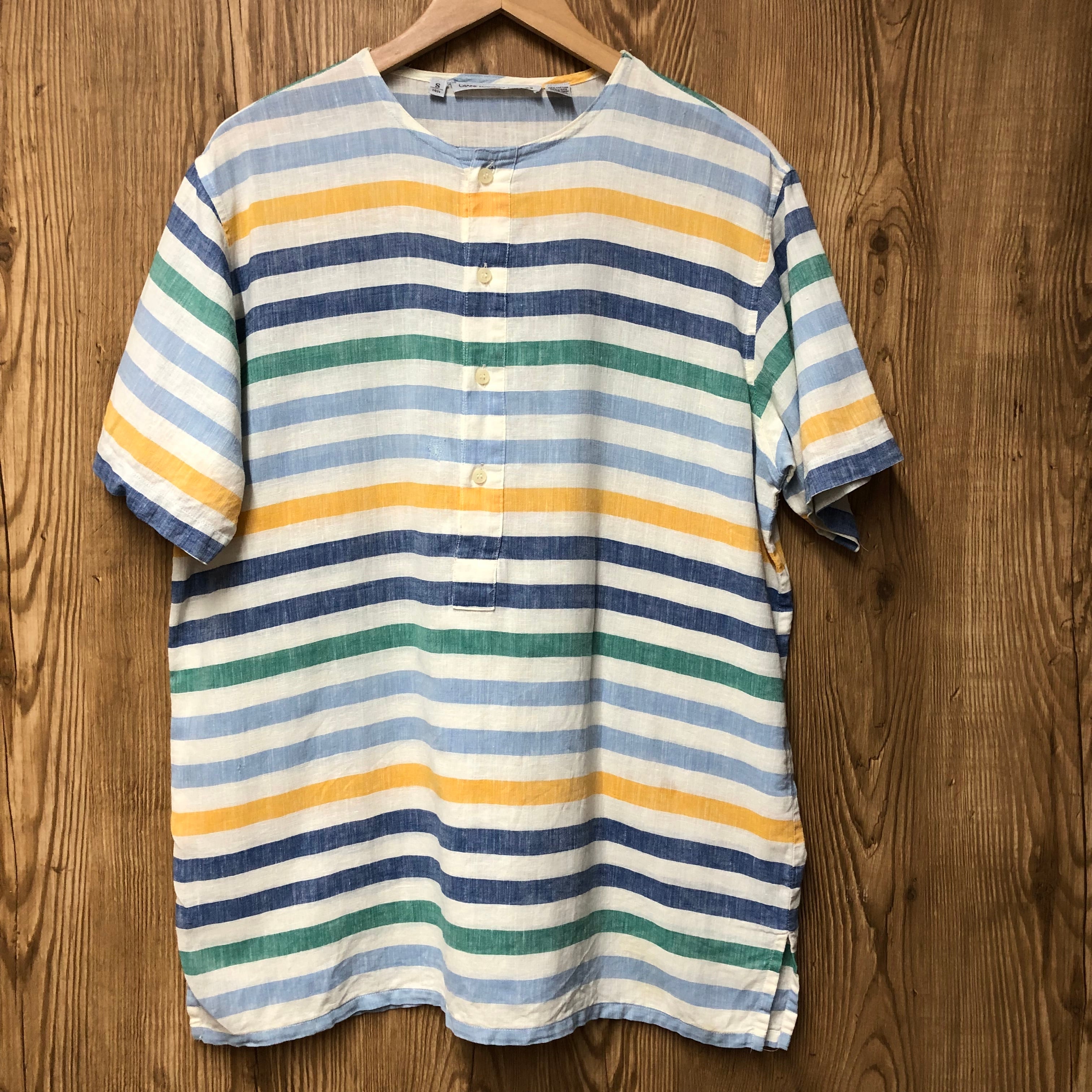 ☆90s GIANFRANCO RUFFINI イタリアブランド マルチボーダー 半袖