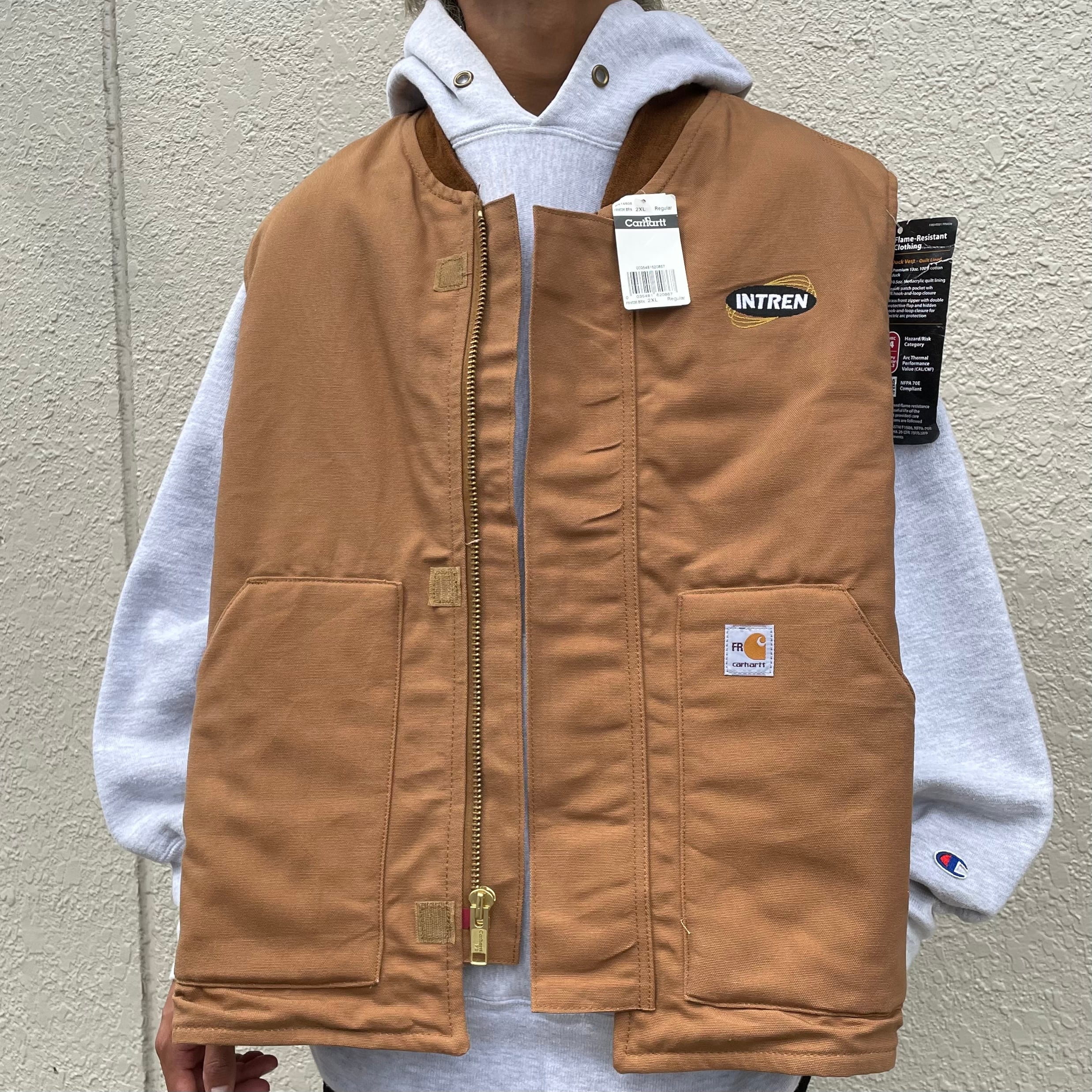 《希少》carhartt カーハート☆ダックベスト XL ワンポイントロゴ