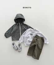 韓国子供服 / BONITO / 26Autumn / チェック柄パイピングウィンドブレーカー / 秋服 *アダルト *
