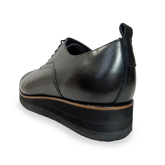 PARASHOE 本革 内羽根ストレートチップ（キャップトゥ）厚底ビジネス