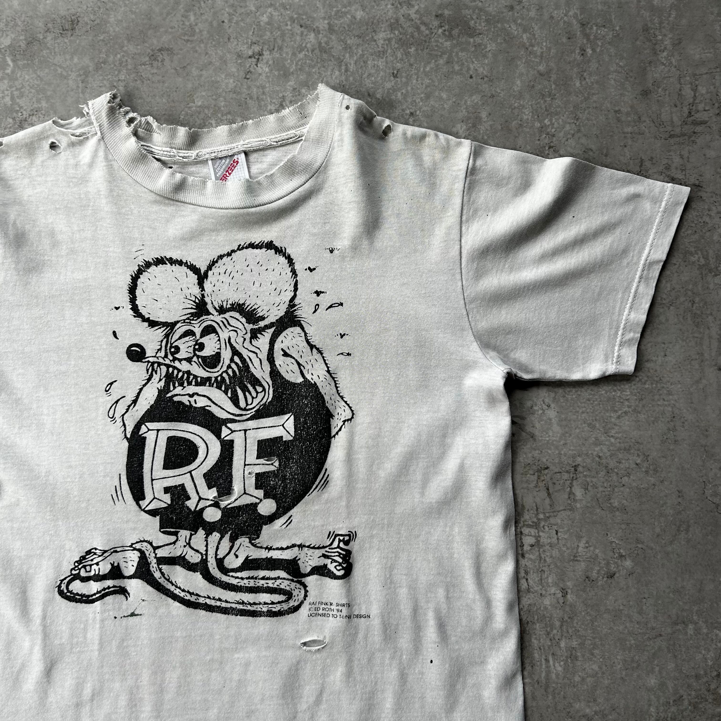 フェード ブラック!! 90s RAT FINK Tシャツ USA製 L フェード ブラック!! 90s RAT FINK Tシャツ USA製 L 90's RAT FINK